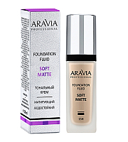Aravia Professional Soft Matte Foundation 04 - Тональный крем для лица матирующий, тон темно-бежевый 30 мл